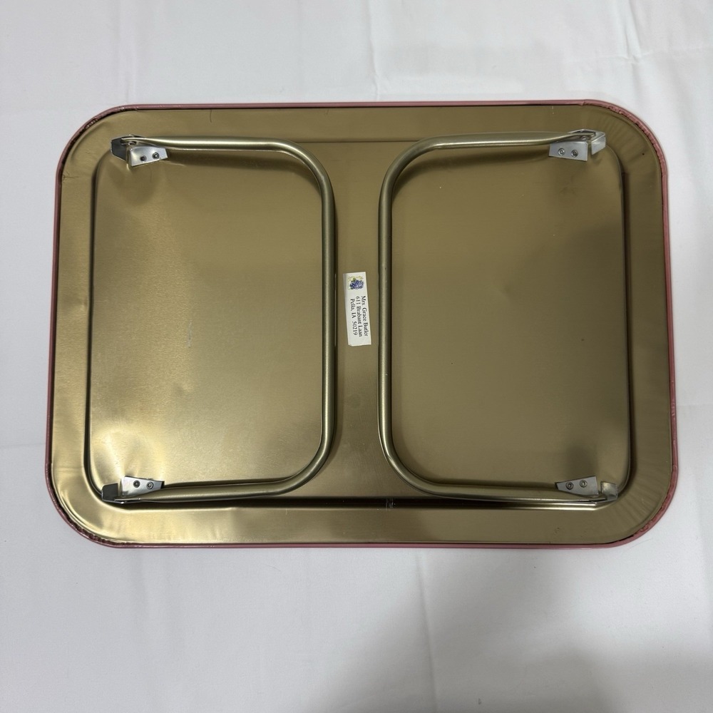 Metal Lap Tray Angela Trotta Thomas Art Girl Dollhouse Folding Legs 80's Vintage - Picture 14 of 15